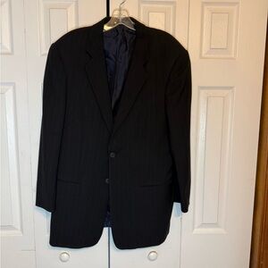 Giorgio Armani Black Pinstripe Blazer
